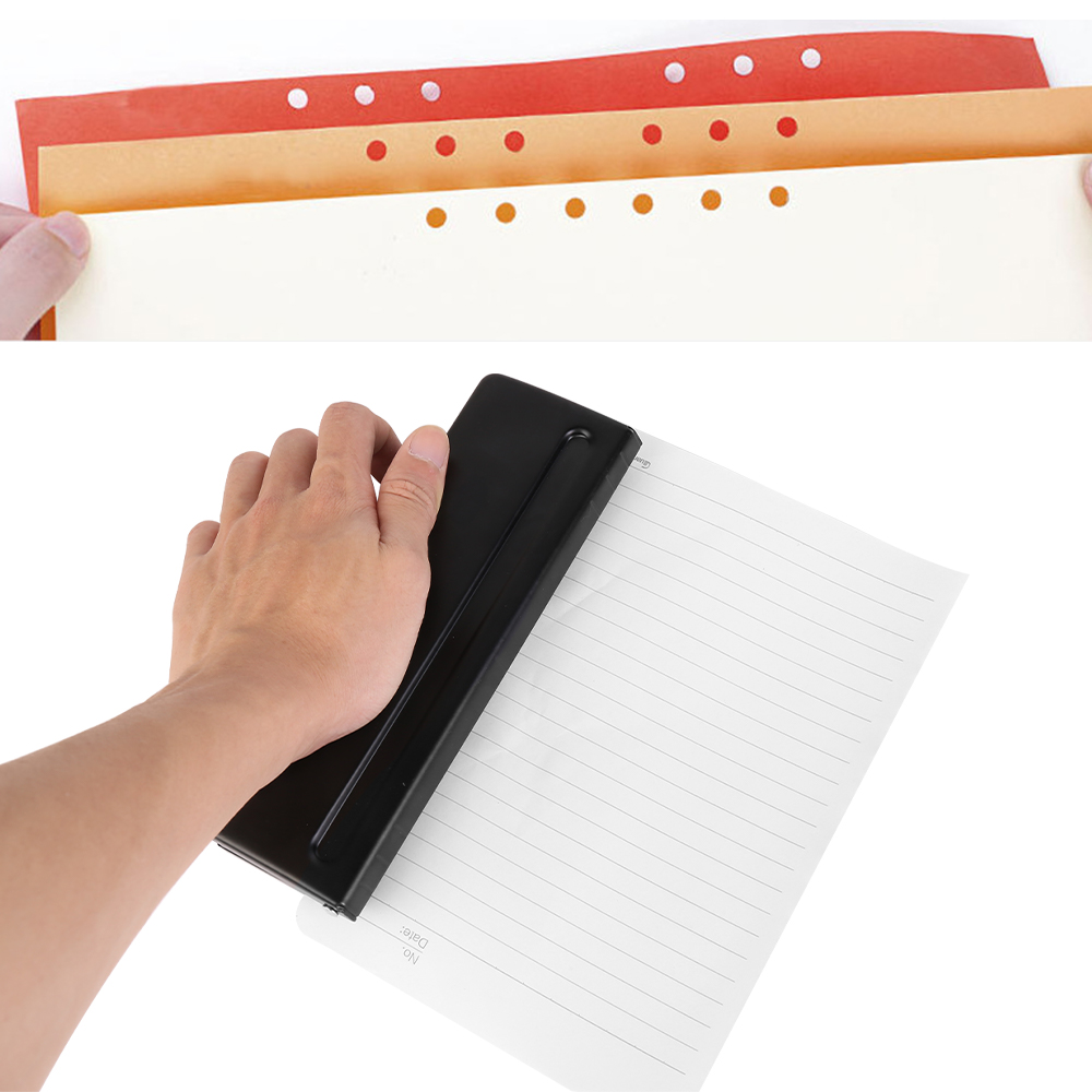 Adjustable 6-Hole Paper Puncher Diary Hole Punch for A4 A5 A6 Organisers