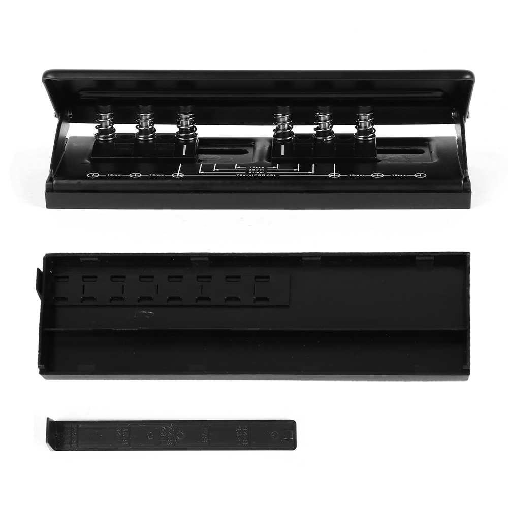 Adjustable 6-Hole Paper Puncher Diary Hole Punch for A4 A5 A6 Organisers