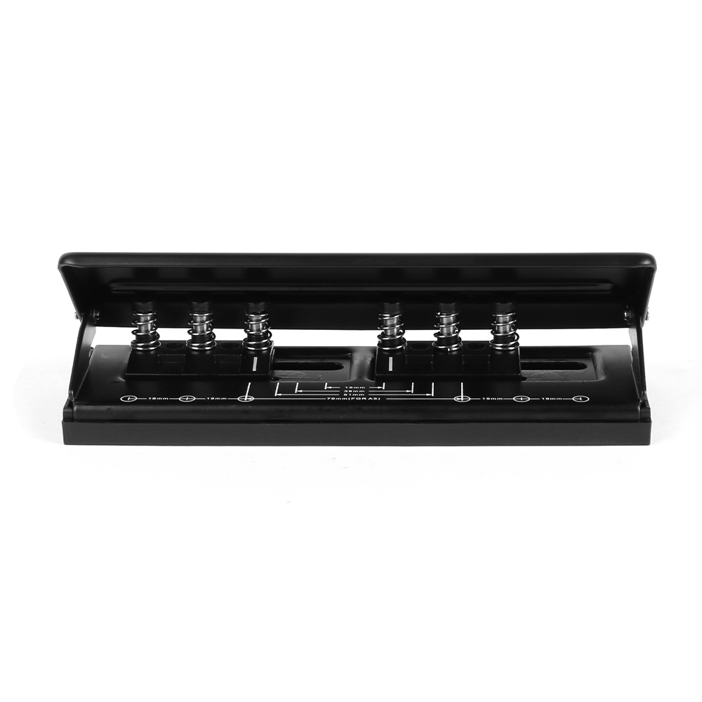 Adjustable 6-Hole Paper Puncher Diary Hole Punch for A4 A5 A6 Organisers