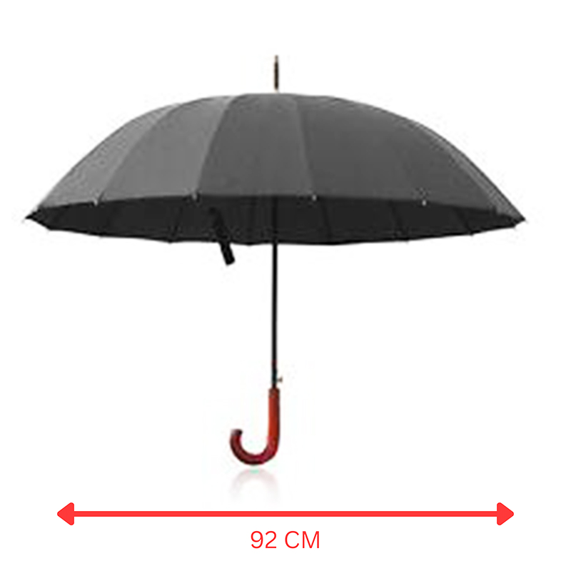 Large Umbrella Windproof Umbrella 92 cm with Bent Handle Random Colour