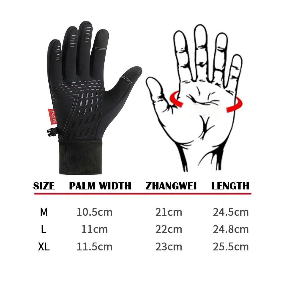 Winter Gloves Waterproof Touch Screen Windproof Thermal Gloves L