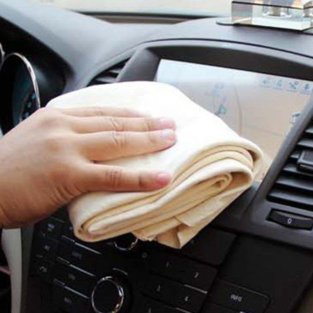 Natural Suede Leather Car Cleaning Towel Large Size Drying Cloth Gifts