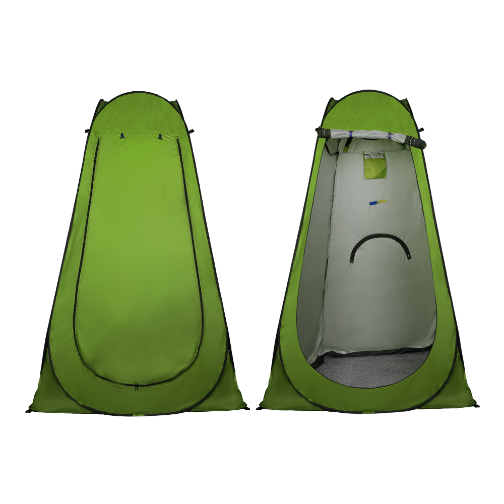 Pop-Up Outdoor Toilet Shower Changing Tent with Carry Bag for Camping and Travel Green