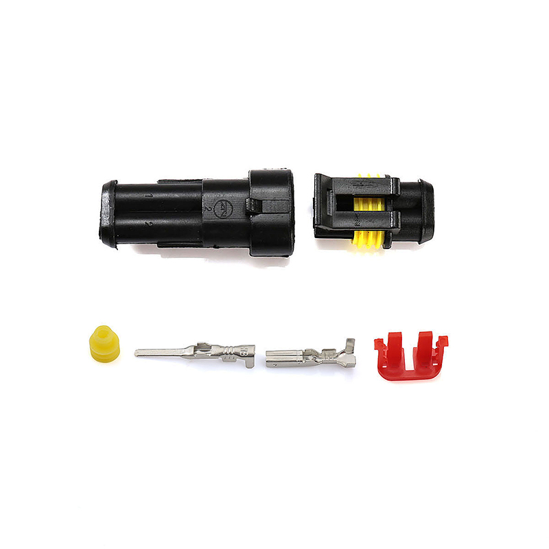 10pcs Car 2 Pin Way Super Seal Electrical Wire Connector Plug