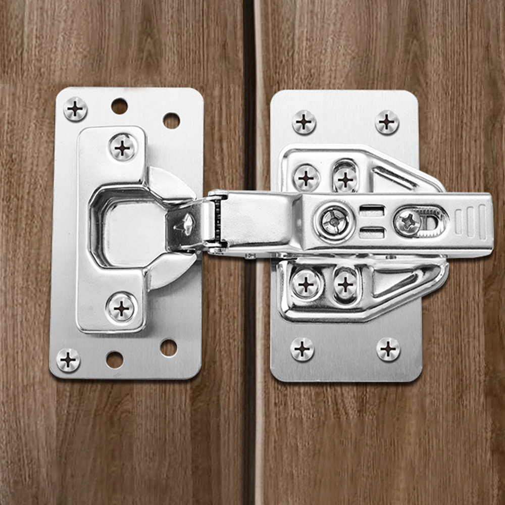 4PCS Door Hinge Plate Cabinet Hinge Repair Brackets Cupboard Hinge Repair Plate