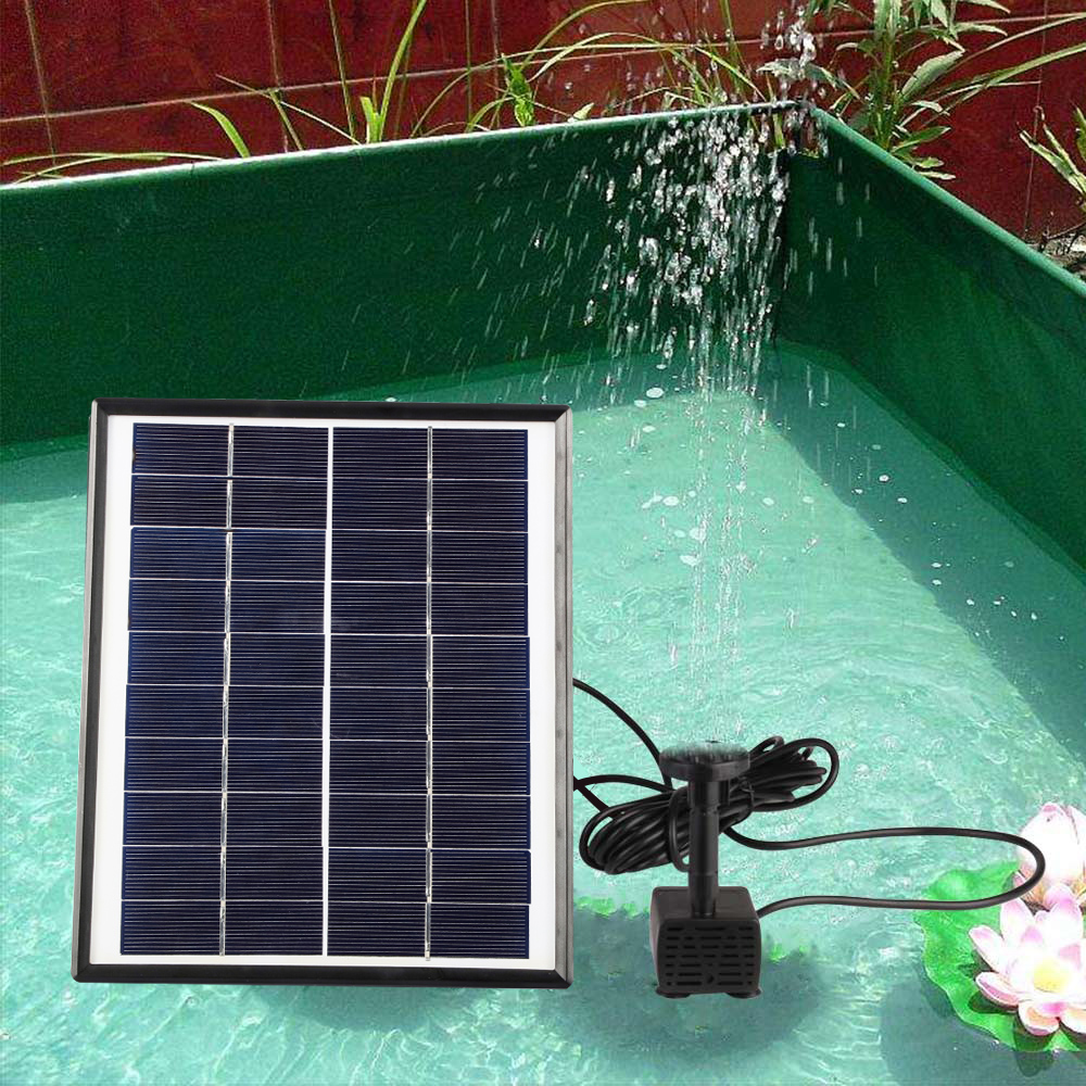 5W Solar Powered Water Pump 400L/H Fountain for Garden ish Tank Aquarium