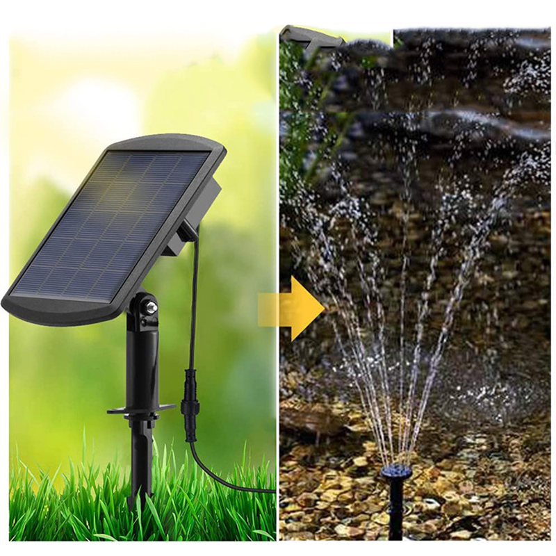 Water Fountain Pump Solar Powered Submersible for Garden Pond Pool Bird Bath