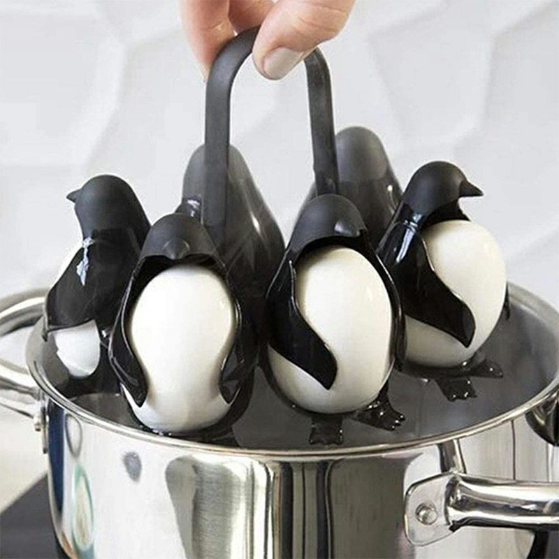Penguin-Shaped Boiled Egg Cooker for Cook Store Serve Egg Holder