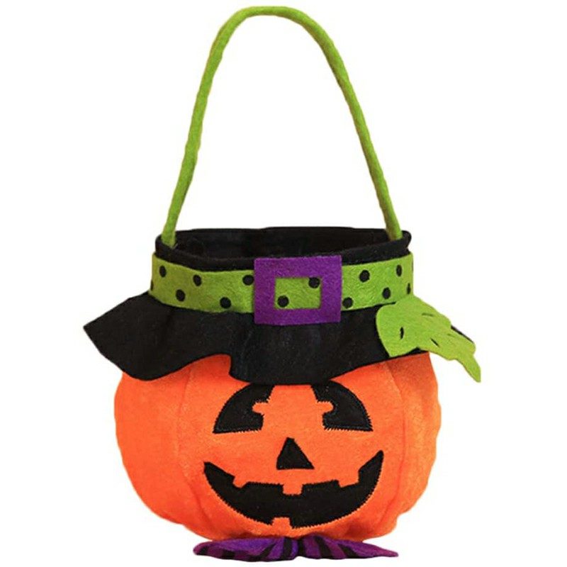 Pumpkin Candy Bags with Treat Bags or Smile Tote Bags Sweet for Halloween Children