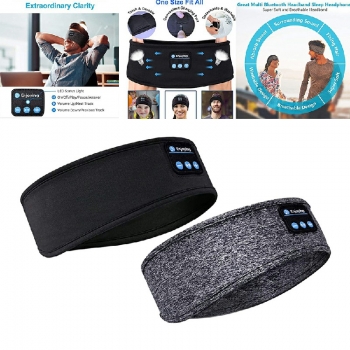 Headphones Headset Music Sports Wireless Bluetooth Headband Black