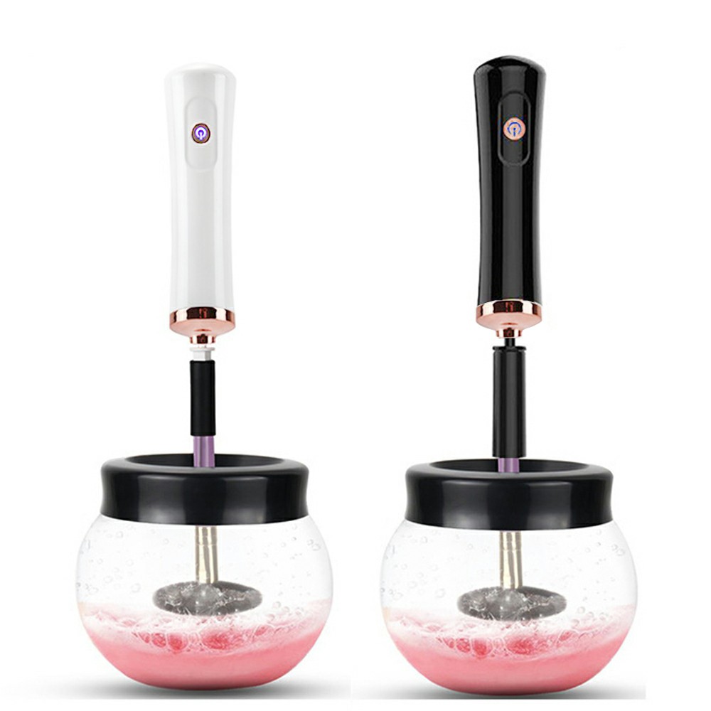 Machine Cosmetic Auto Clean Quick Dry Washing Tool Electric Make up Brush Cleaner Dryer Set Black