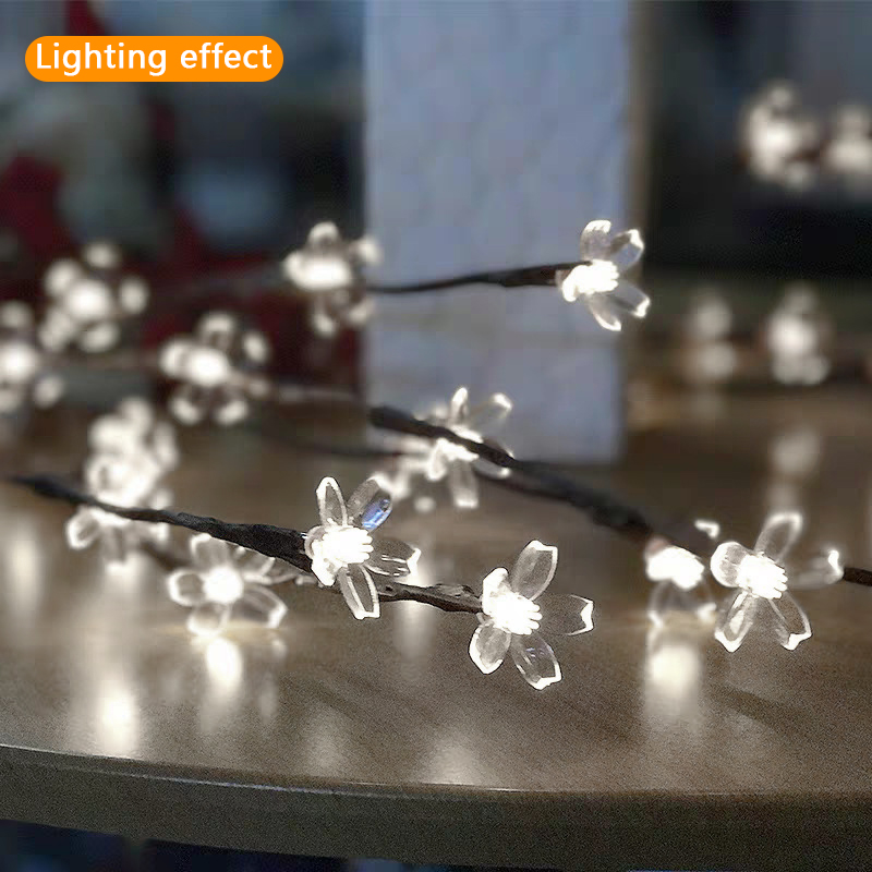 71cm Garden Solar Powered Petal Lights 36 LED Bright Lights White