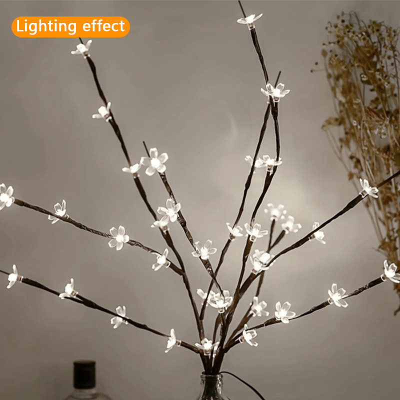 71cm Garden Solar Powered Petal Lights 36 LED Bright Lights White