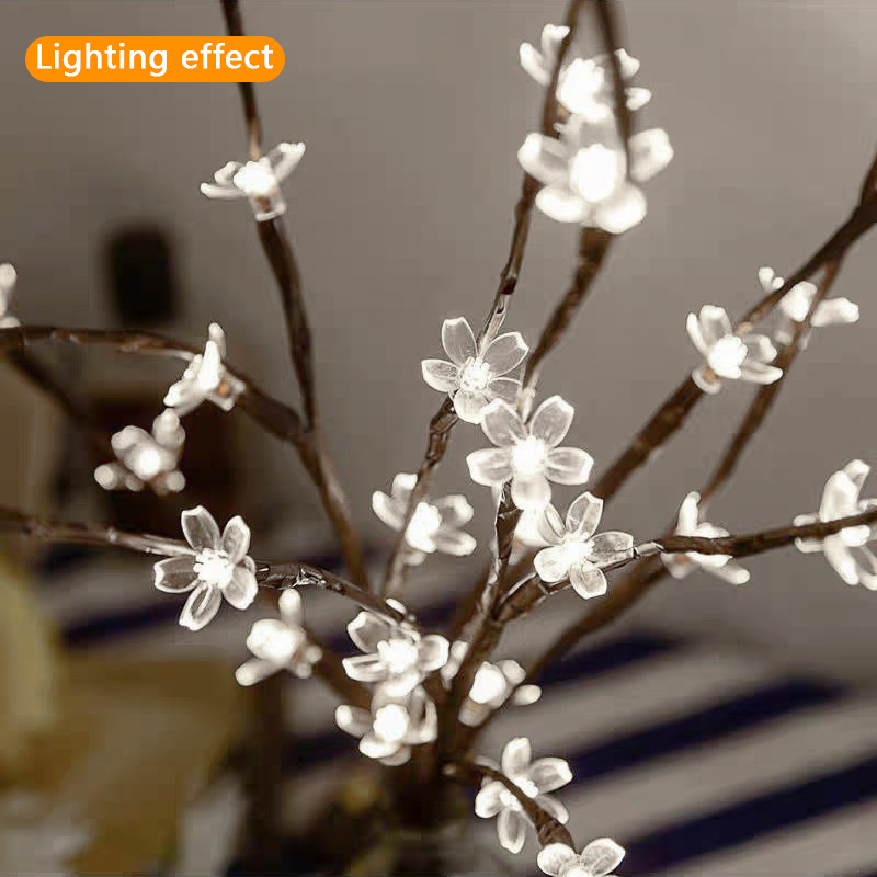 71cm Garden Solar Powered Petal Lights 36 LED Bright Lights White