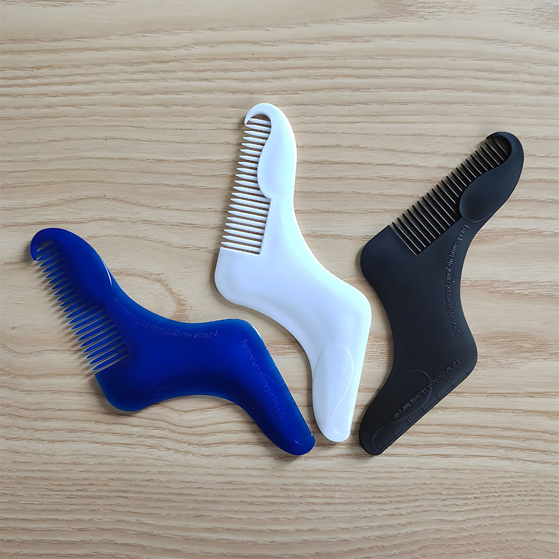 4PCS Plastic Barber Hair Beard Styling Clipper Guide Comb Random Colours 9.5 x 11.5cm