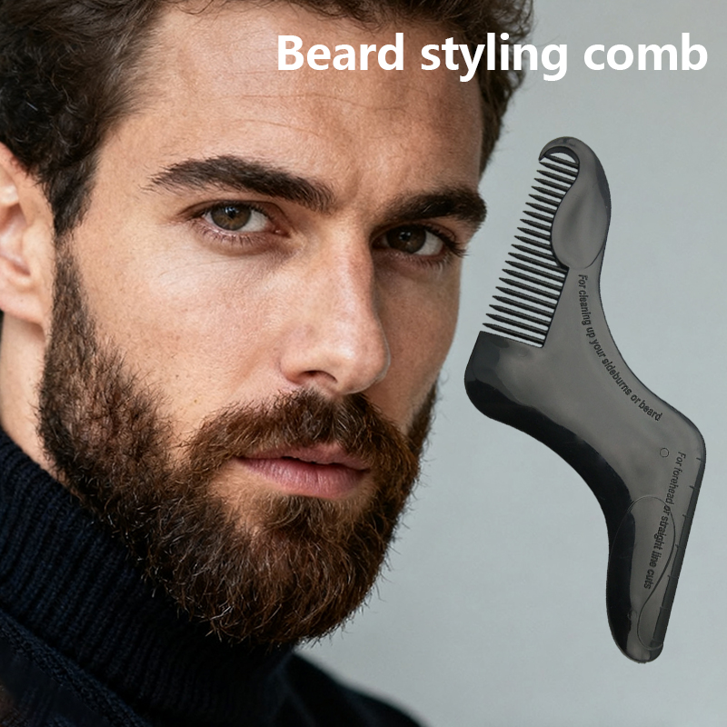 4PCS Plastic Barber Hair Beard Styling Clipper Guide Comb Random Colours 9.5 x 11.5cm