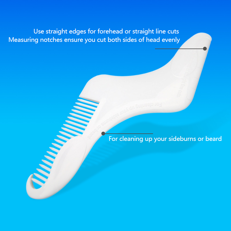 4PCS Plastic Barber Hair Beard Styling Clipper Guide Comb Random Colours 9.5 x 11.5cm