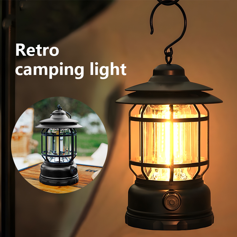 Battery Operated Camping Light Lantern Random Colours 16 x 11 cm