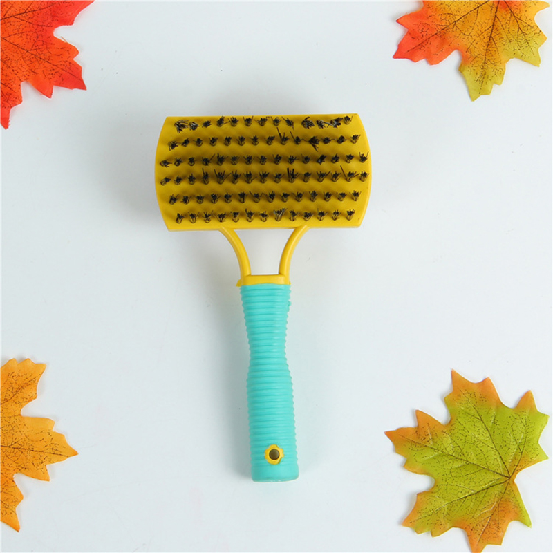 Double Sided Pet Grooming Brush for Massaging Cleaning
