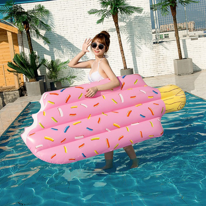 Giant Ice Cream Water Pool Float Inflatable Lounge Raft Tube Summer Swim Ring