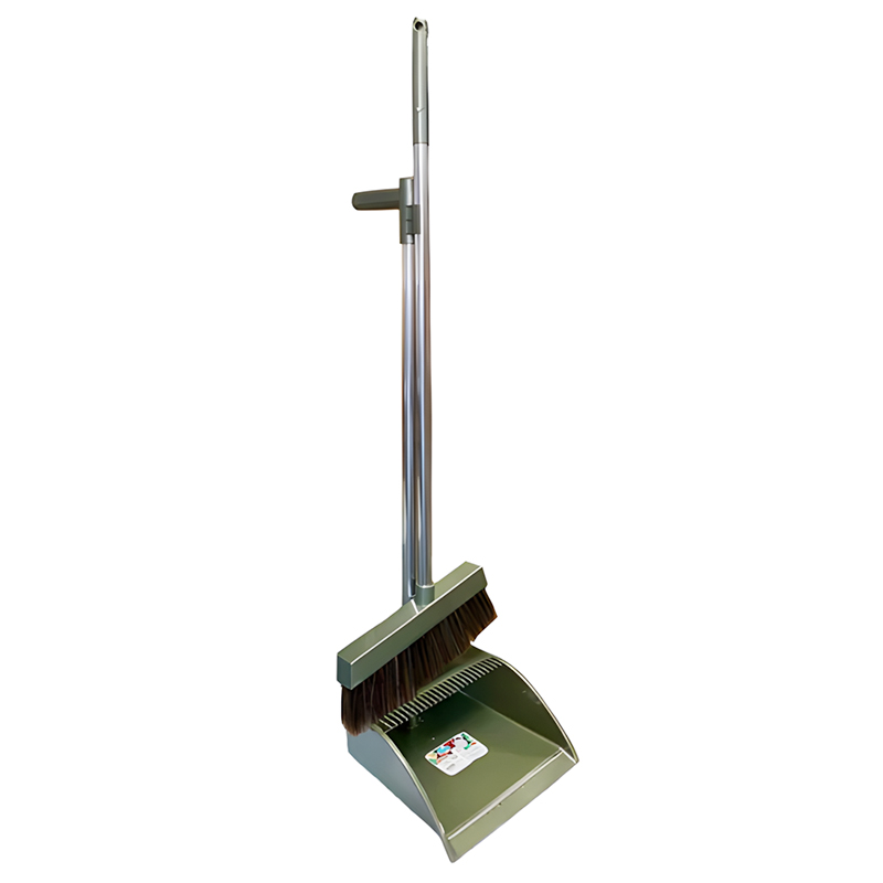 Large and Extra Wide Dustpan and Brush Set with Long Handle 85/96cm Random Colors