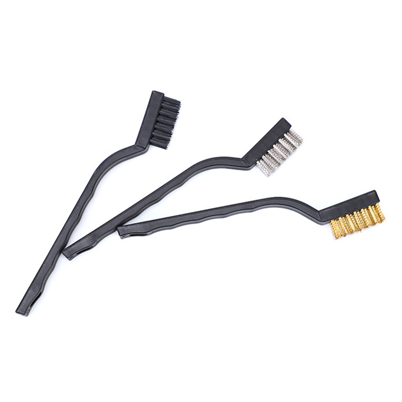 3PCS Steel Brass Nylon Wire Cleaning Brush 17cm
