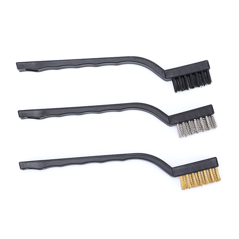 3PCS Steel Brass Nylon Wire Cleaning Brush 17cm