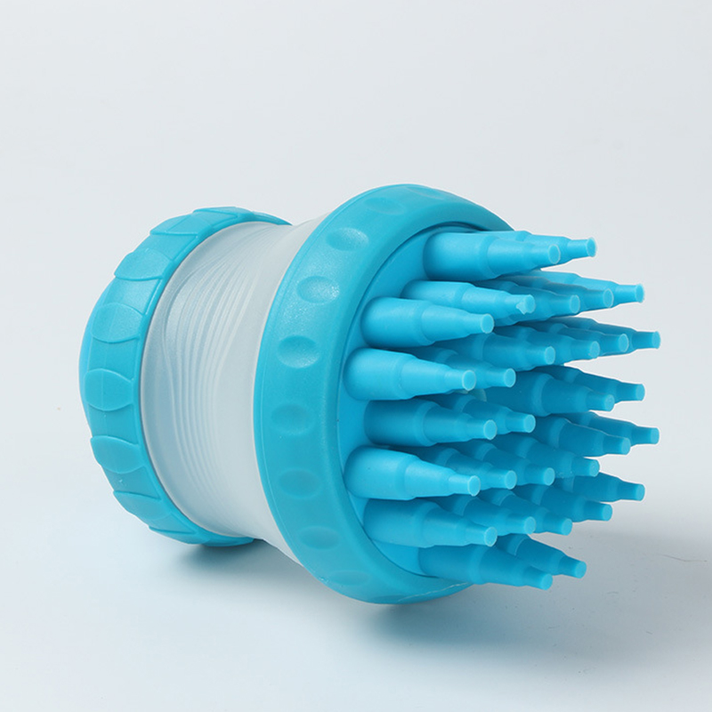 Dog Washer Pet Brush Cleaning Bath Massage Brush Random Colours