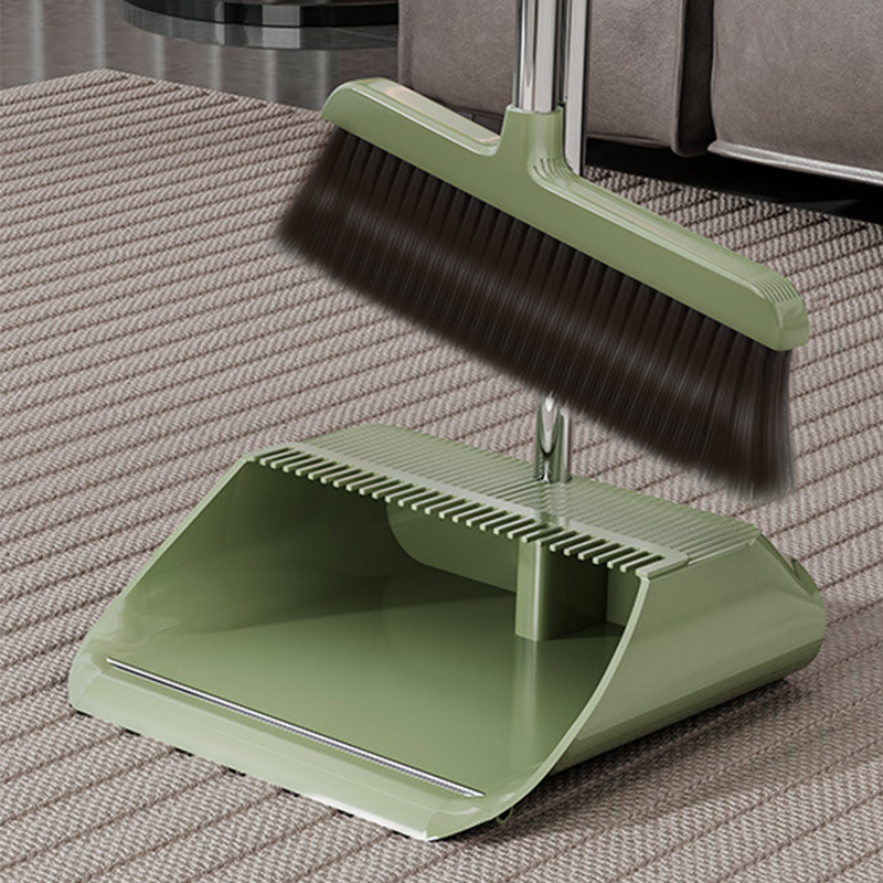 Large and Extra Wide Dustpan and Brush Set with Long Handle 85/96cm Random Colors