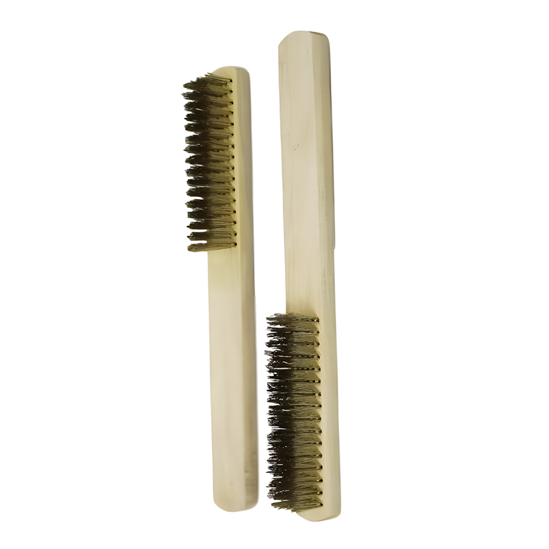 2PCS Wooden Handle Copper Wire Cleaning Brush 20 cm