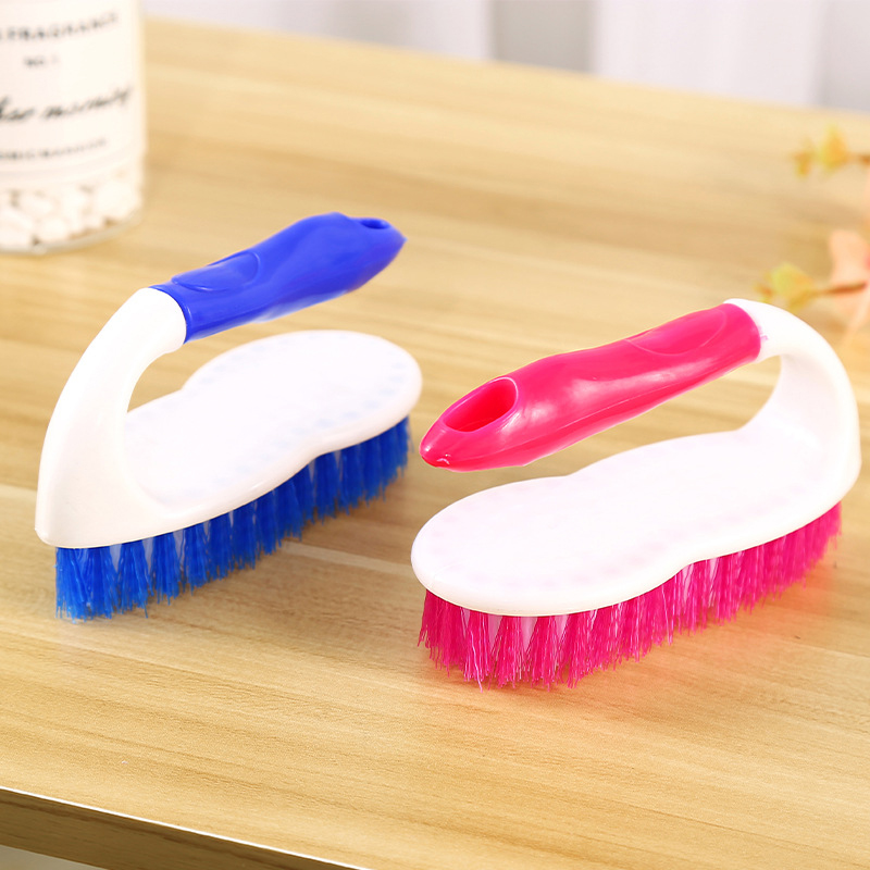 15cm Cleaning Scrubbing Brush with Handle Random Colours