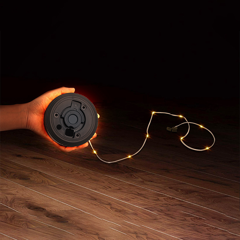 10m Retractable USB Camping Light Fairy String Light on Wind Up Roll