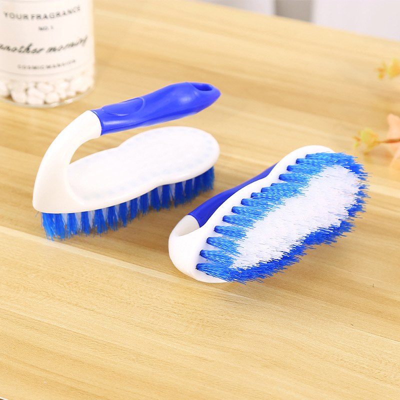 15cm Cleaning Scrubbing Brush with Handle Random Colours