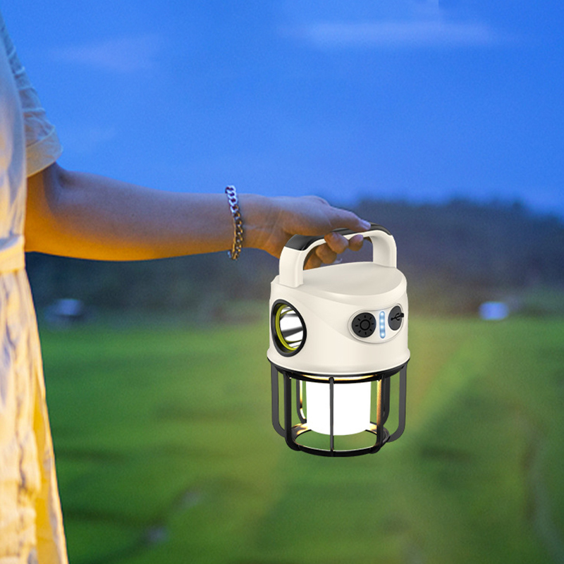 Dual Light USB-C Rechargeable Camping Light Lantern Source Random Colours 16 x 11 cm