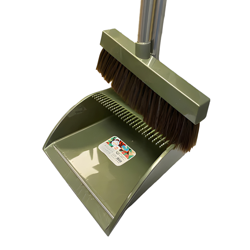 Large and Extra Wide Dustpan and Brush Set with Long Handle 85/96cm Random Colors