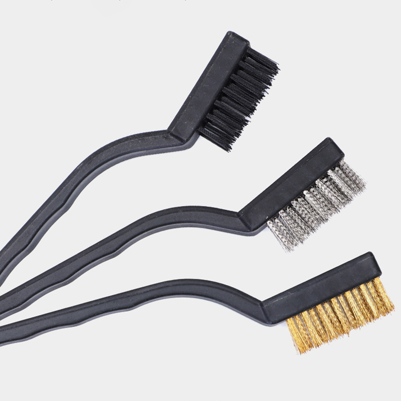 3PCS Steel Brass Nylon Wire Cleaning Brush 17cm