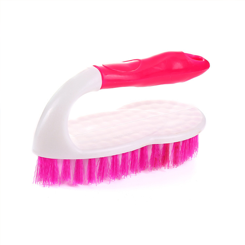15cm Cleaning Scrubbing Brush with Handle Random Colours