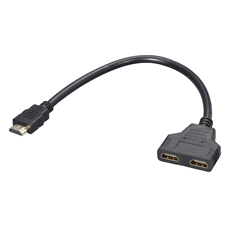 1080P HDMI Splitter Cable Adapter 1 Male to 2 Female HDMI Port Converter Useful Tool