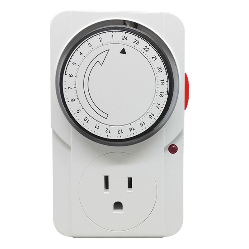 Timer Switch Time Clock Socket 24 Hour Mains Plug In UK 3 Pin Adapter