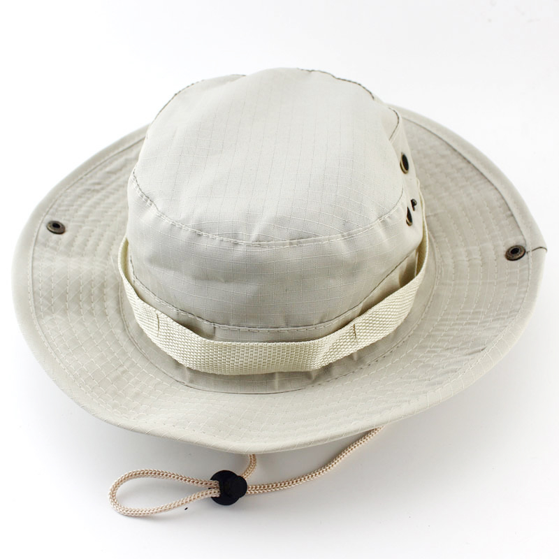 Boonie Sun Hat Safari Bush Summer Fishing Hat Bucket Cargo - Beige