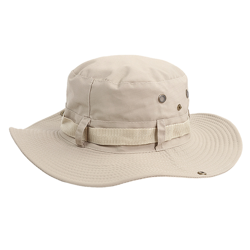 Boonie Sun Hat Safari Bush Summer Fishing Hat Bucket Cargo - Beige