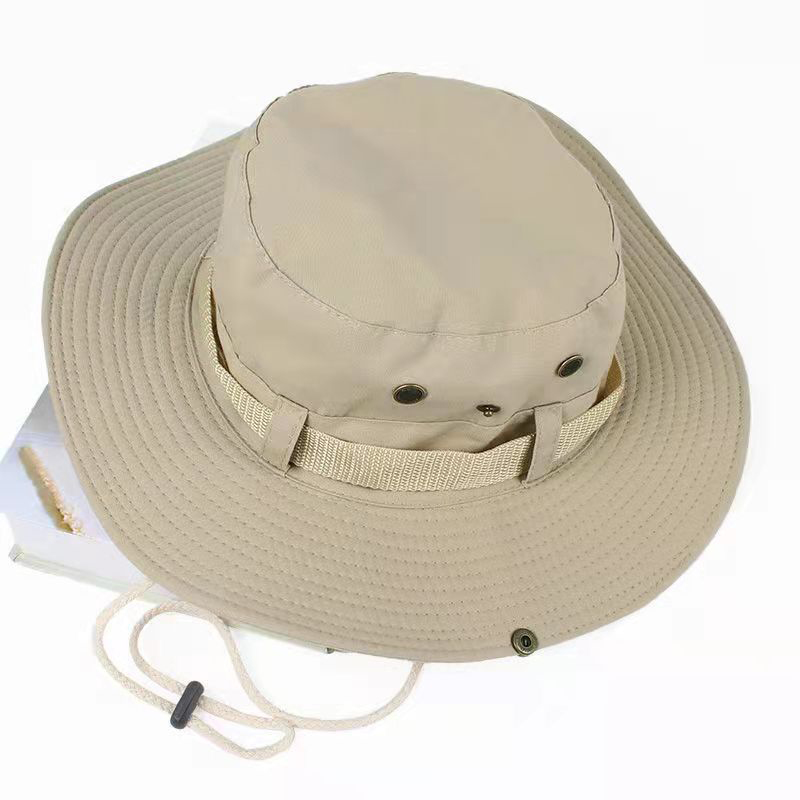 Boonie Sun Hat Safari Bush Summer Fishing Hat Bucket Cargo - Beige