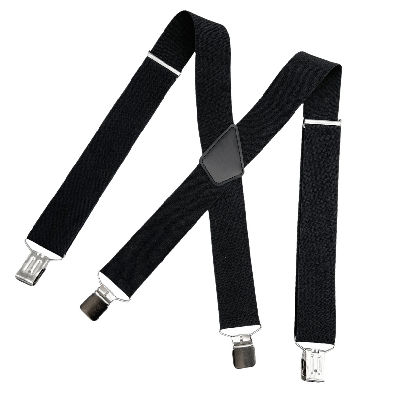 50mm Wide Elastic Trouser Braces Suspender X Shape Adjustable Braces Gifts