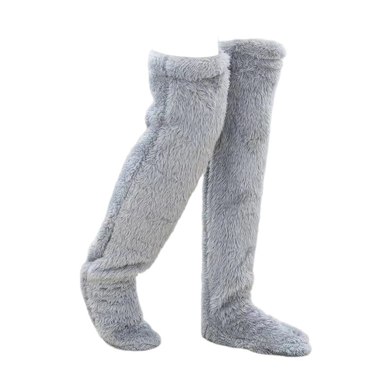 Women Winter Socks Soft Fluffy Sock Slipper Plush Socks Fuzzy Grey