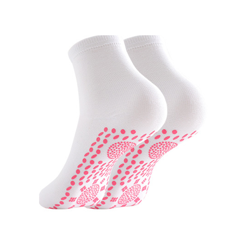 White Winter Socks Massage Socks Keep Foot Warmth 1 Pair