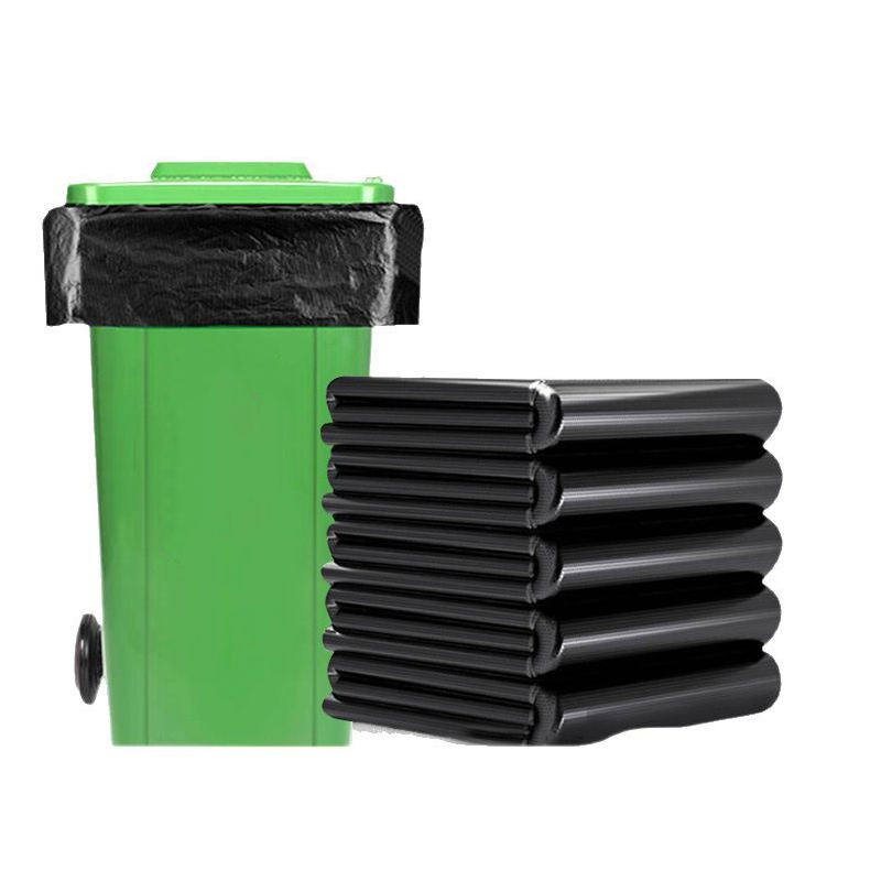 50 Pack 70L Black Bin Bags Large Refuse Sacks for Rubbish