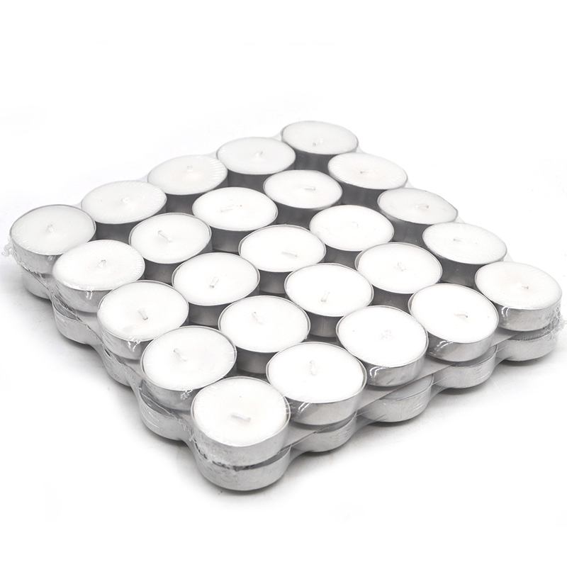 50PCS White Non Fragranced Tealight Candles Gifts
