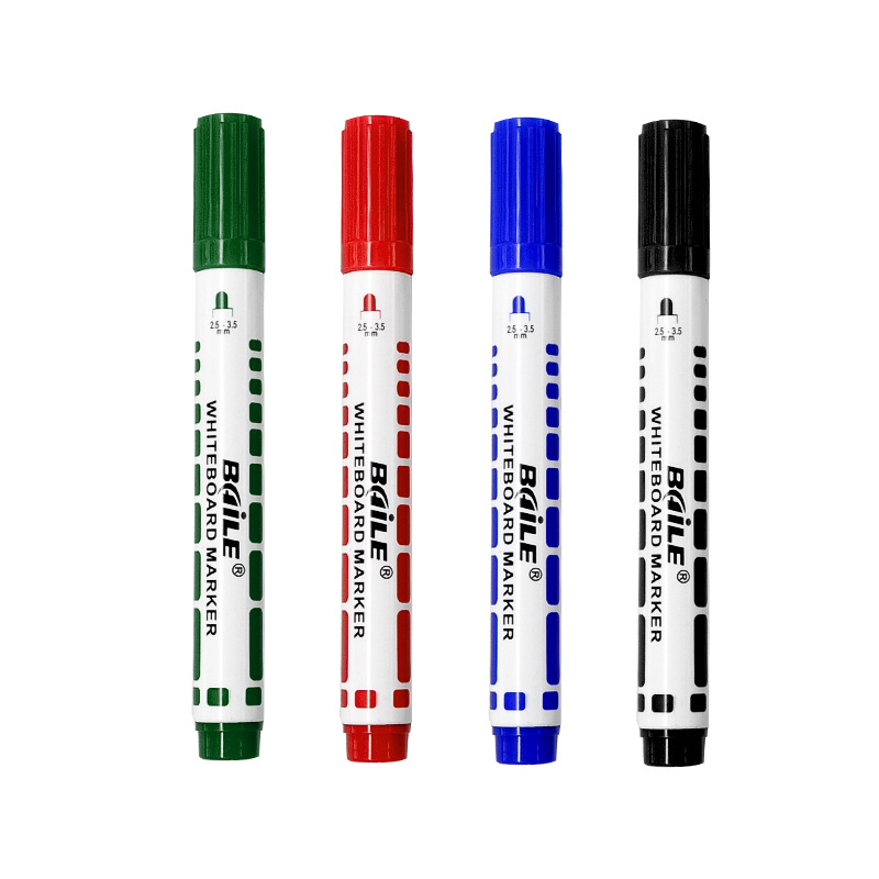 4PCS Dry Erase Whiteboard Markers Assorted Colours for School Office
