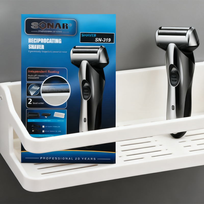 Rechargeable Dual-Cutter Cordless Shaver for Men with Micro-USB Charging