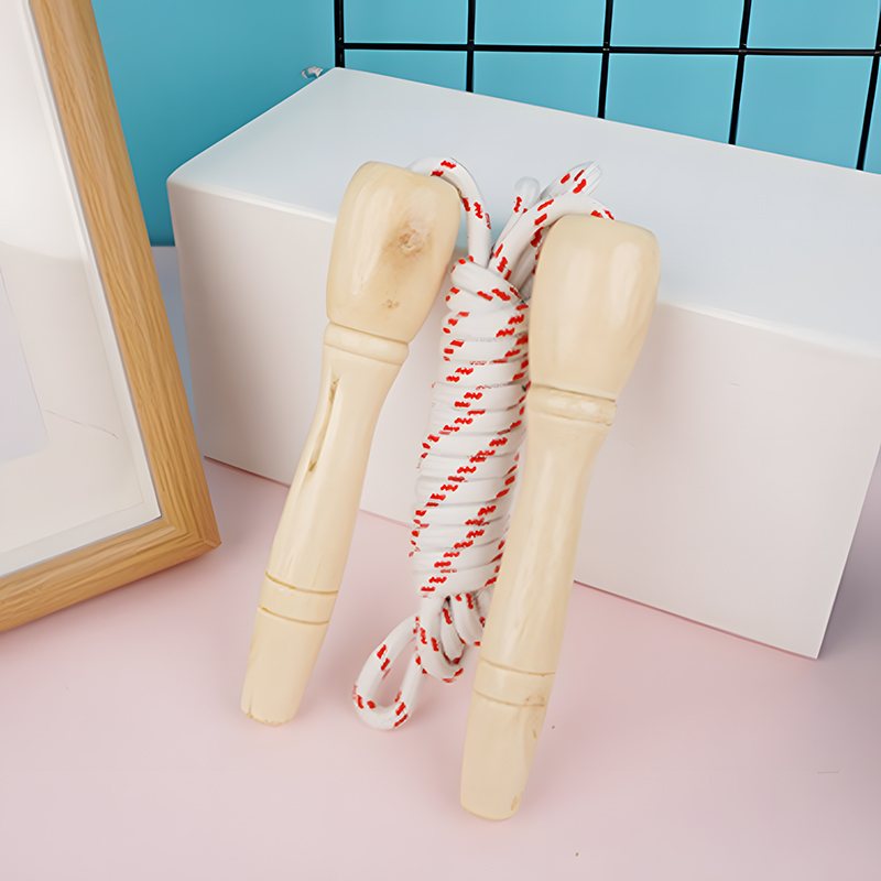 200cm Kids Fitness Skipping Rope with Wooden Handles Gifts Random Colour